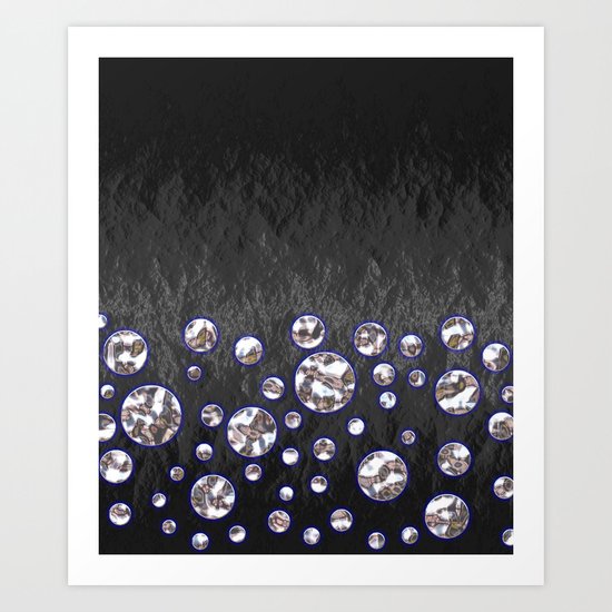 Asteroid Belt of Silver Moons Art Print