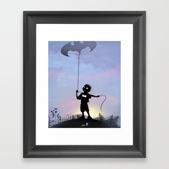 Bat Kid Framed Art Print