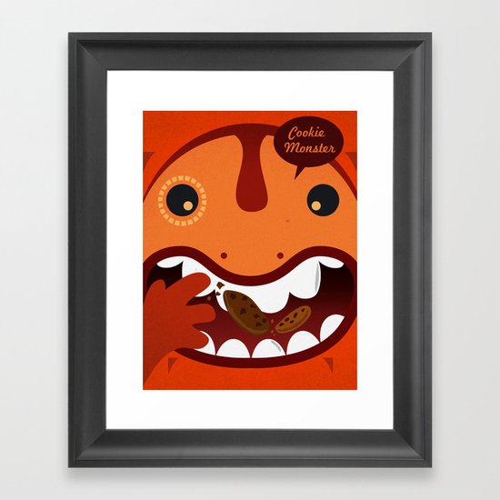Cookie Monster Framed Art Print