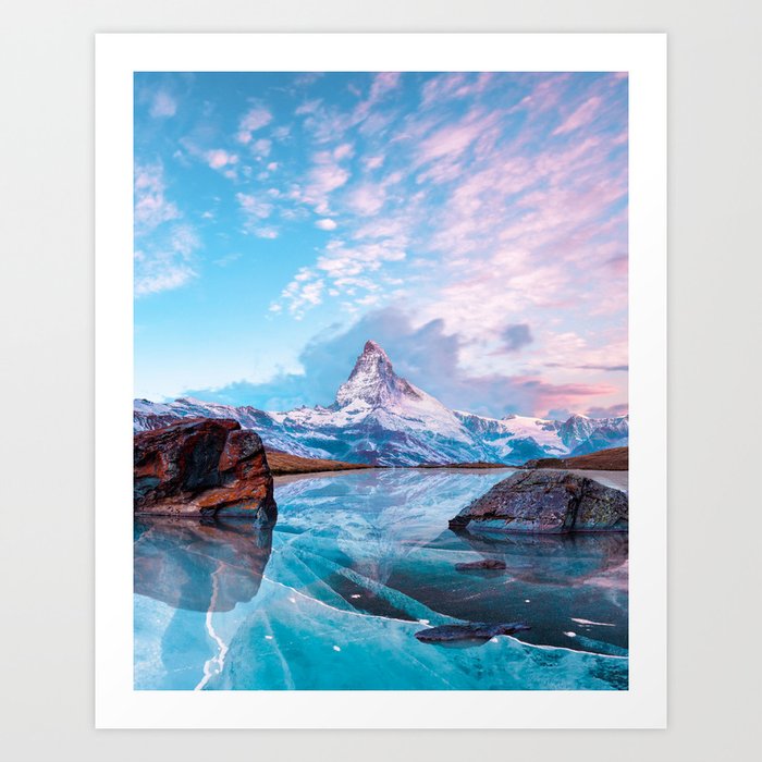Frozen Matterhorn Art Print