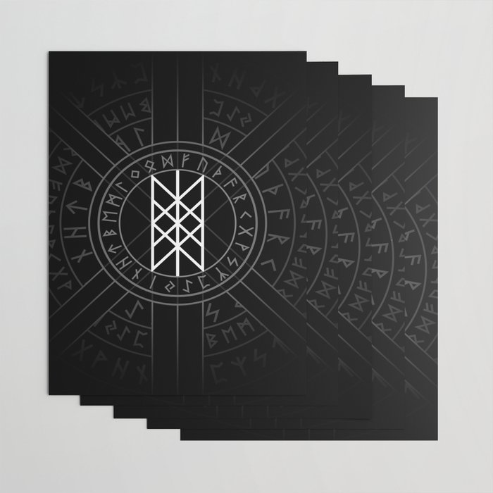 Web of Wyrd The Matrix of Fate- Marble and gold Wrapping Paper