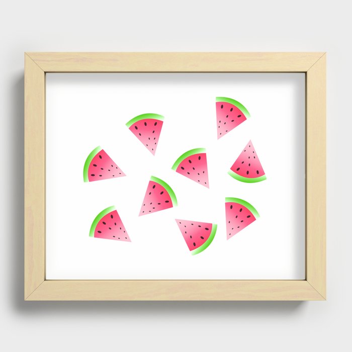 Watermelon Pattern Recessed Framed Print
