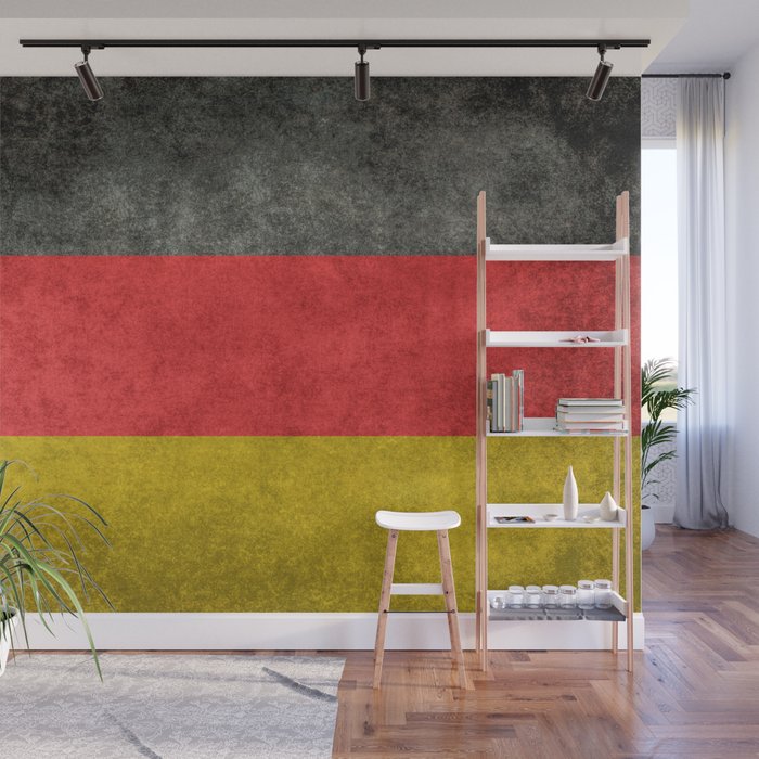 German Flag in distressed grungy Wall Mural