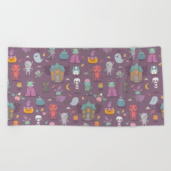 Happy Halloween Beach Towel