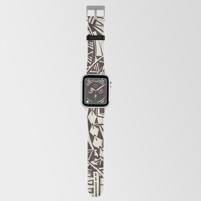 Hawaiian Samoan Polynesian Charcoal Brown Tribal Tattoos Apple Watch Band by Sun n Threads Society6