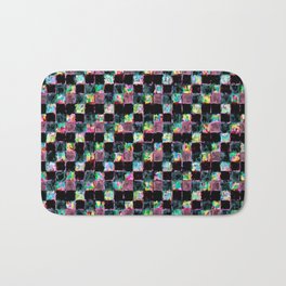 Multicolored Black Patchwork Bath Mat | Ruralcountry, Colorful, Other, Primitive, Multicolored, Pattern, Oil, Graphicdesign, Abstract, Digital 