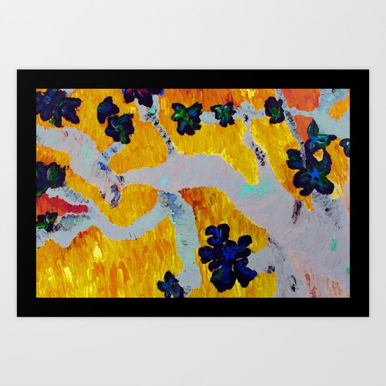 blossoming almond tree Art Print