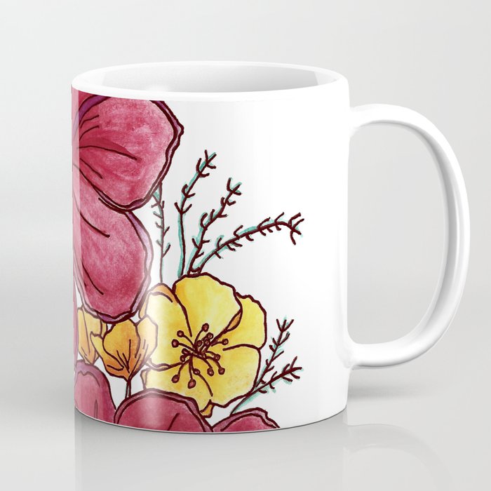 Details about   Simple Flower Design Coffee Mug 