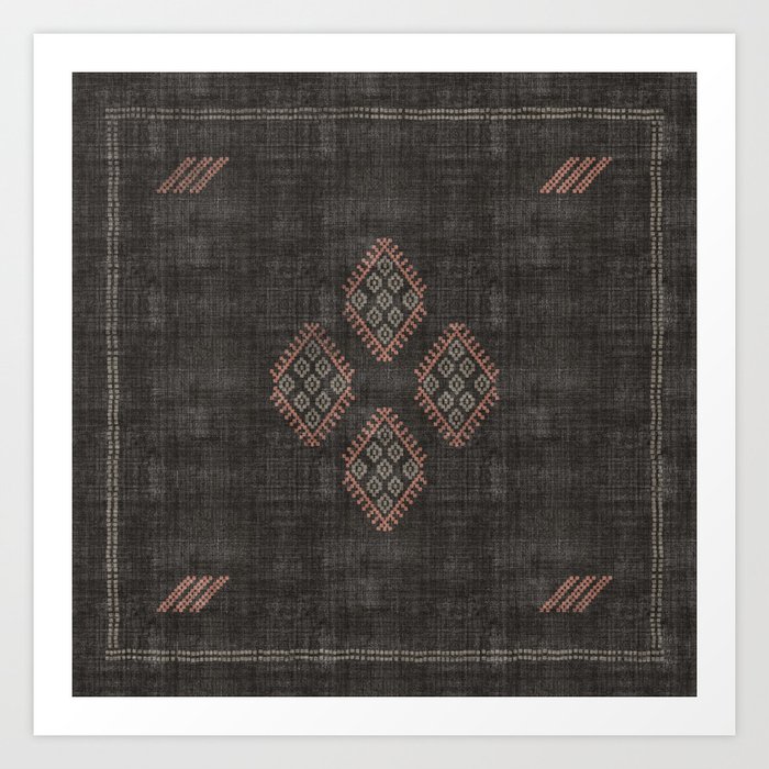 Kilim in Black and Pink Kunstdrucke Kilim in Black and Pink Kunstdrucke