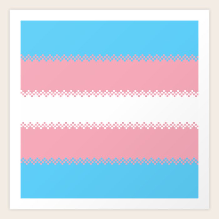Pixel Pride Trans Pride Flag Art Print By Rogueonethousan Society6