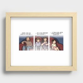 Scared to come out Recessed Framed Print