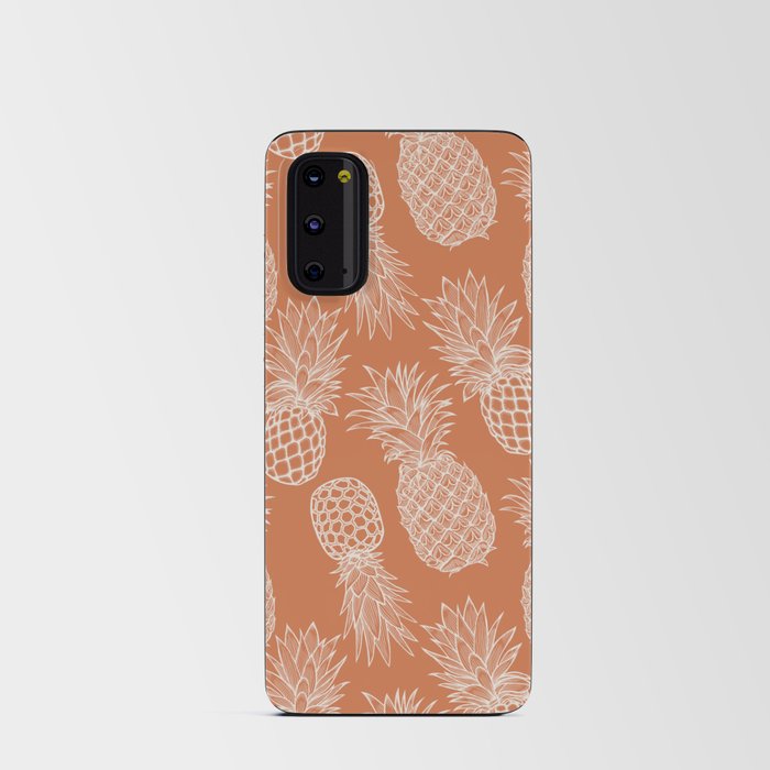 Fresh Pineapples Peach & White Android Card Case