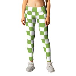 Color of the year 2017  Greenery | Checkerboard Leggings | Pattern, Green Checkerboard, Coloroftheyear, Graphicdesign, Greenerychecks, Plain, Pantone 2017, Greenery, Color, Greenandwhite 