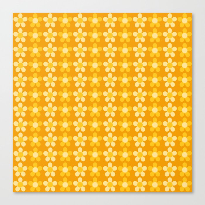 Summer Daisies Series in Orange Canvas Print