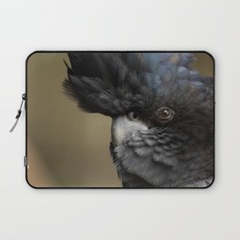 Close up head of male Red-tailed Black-Cockatoo Laptop Sleeve