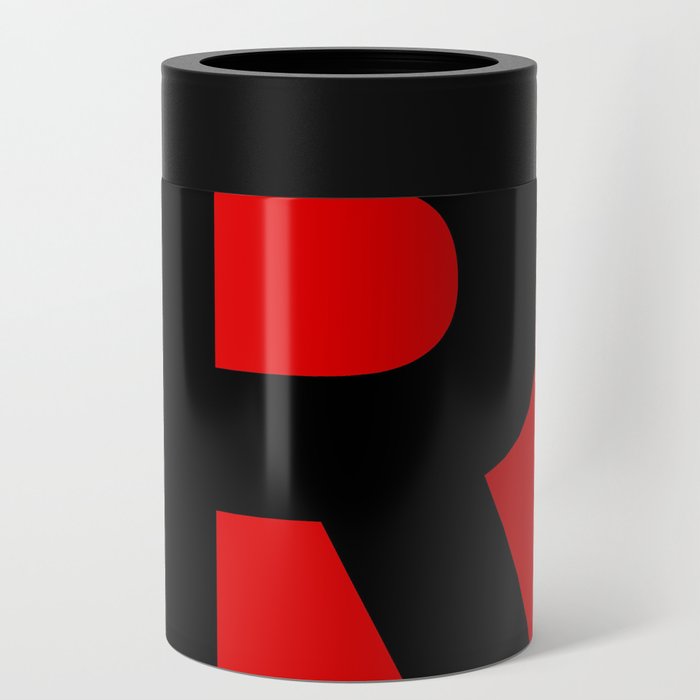 Letter R (Black & Red) Can Cooler