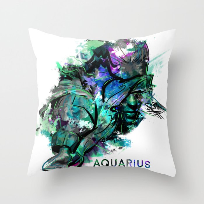 Aquarius Throw Pillow