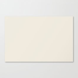 Pale Fresh Off White Cream Linen Solid Color Pairs PPG Sugar Soap PPG1084-1 - Single Shade Colour Canvas Print