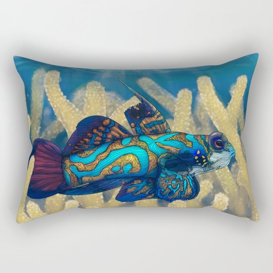 Mandarinfish Rectangular Pillow
