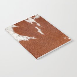 Cowhide, Cow Skin Print Pattern Modern Cowhide Faux Leather Notebook