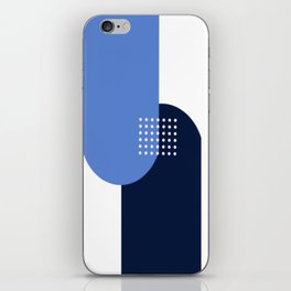 Blue on Blue X Modern Abstract Shapes iPhone Skin