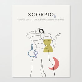 Scorpio Zodiac Sign Design Canvas Print