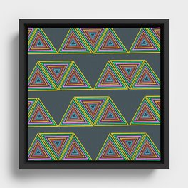 African Triangle Framed Canvas