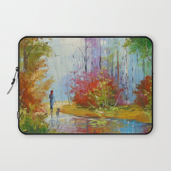 A walk in the autumn woods Laptop Sleeve