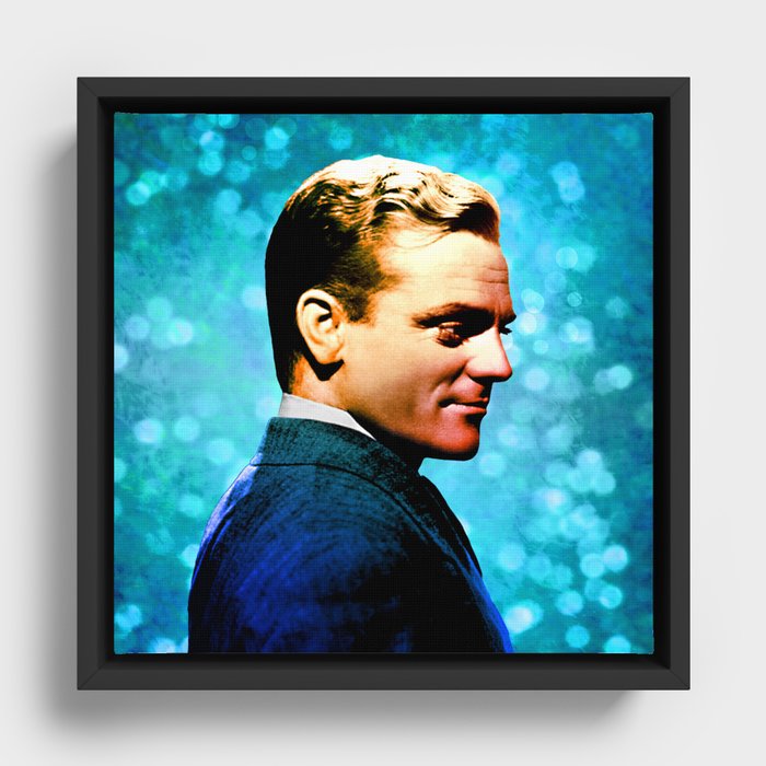 James Cagney, blue screen Framed Canvas