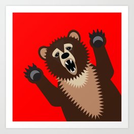 The Bear Says Boo Art Print