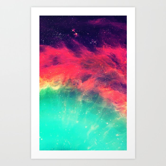 Galaxy Ocean Art Print