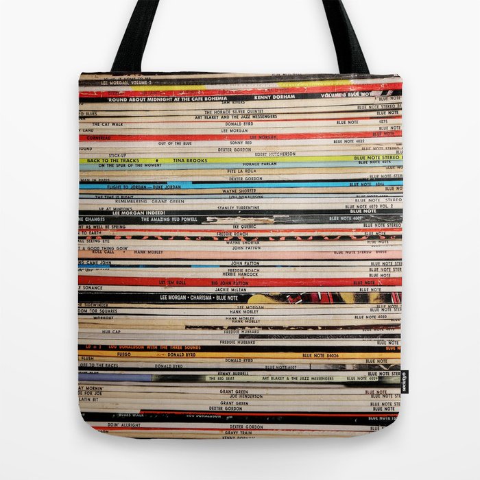 Blue Note Jazz Vinyl Records Tote Bag by NMTDOT