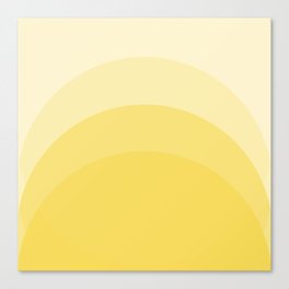 Four Shades of Yellow Curved Canvas Print