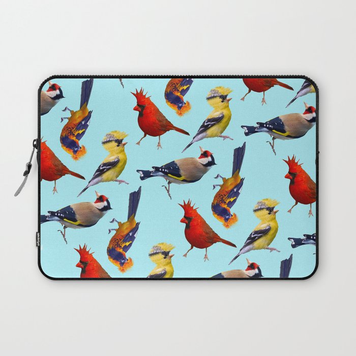 Punk Birds - Blue Laptop Sleeve