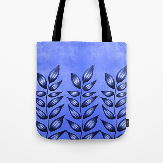 Blue Plant With Pointy Leaves Tote Bag