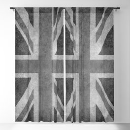 Union Jack Vintage 3:5 grayscale Blackout Curtain