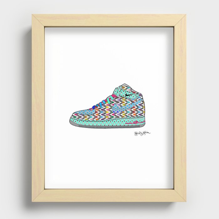 Airforce 1 Air Pop Art Sneakers 2nd Edition Recessed Framed Print