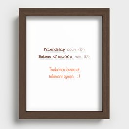 Friendship Translation Recessed Framed Print