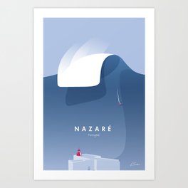 Nazare Surf Art Print
