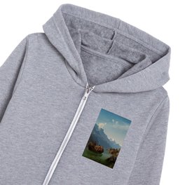 Adolph Tidemand Hans Gude Bridal Procession on the Hardangerfjord Kids Zip Hoodie