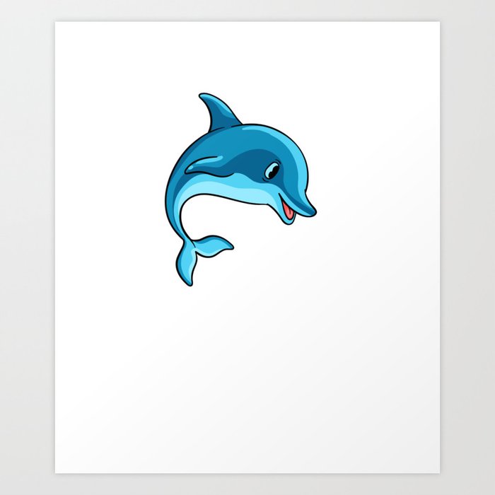 Dolphin Trainer Animal Lover Funny Cute Art Print