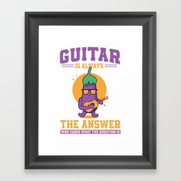 Aubergine Guitar Player Framed Art Print