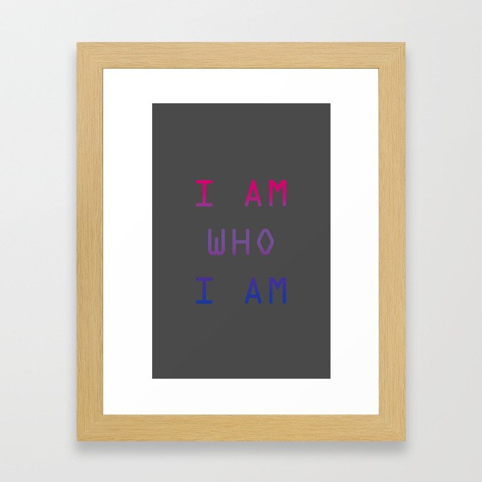 I AM (bi) Framed Art Print