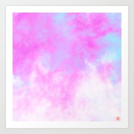 sky dye, pink ombre Art Print