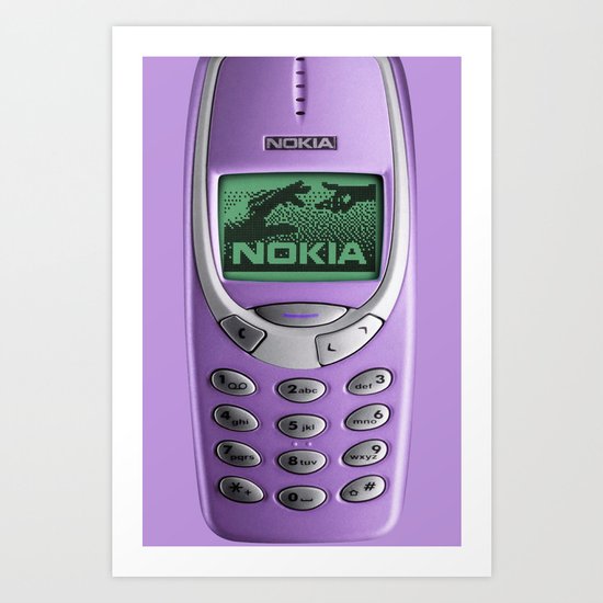OLD NOKIA Purple Art Print