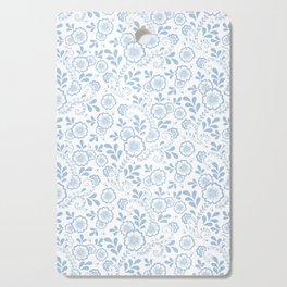 Pale Blue Eastern Floral Pattern Cutting Board