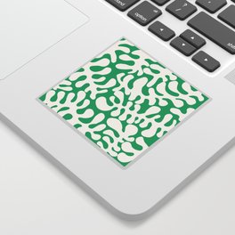 White Matisse cut outs seaweed pattern 20 Sticker