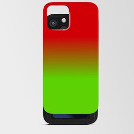Neon Red and Neon Green Ombré  Shade Color Fade iPhone Card Case