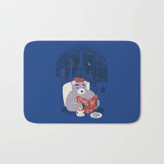 Parisian Bear Bath Mat