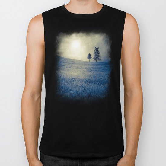 Blue field Biker Tank